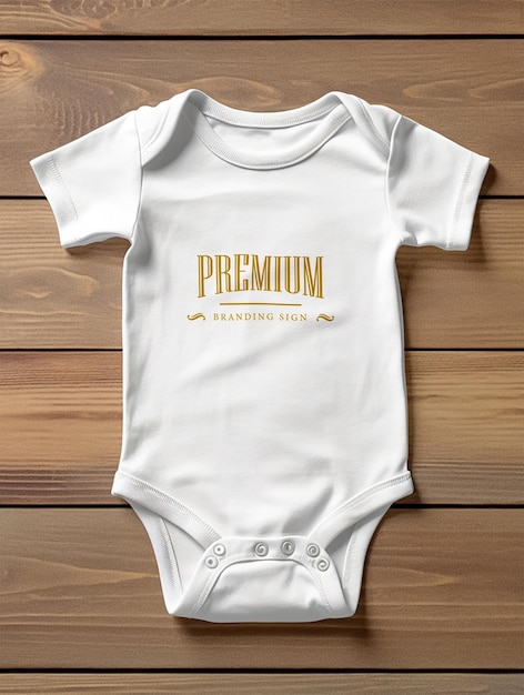 PSD weißes baby-t-shirt-mockup-design