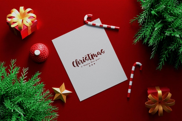weißes flyermodell mit weihnachtshintergrund oder briefkopfmodell mit weihnachtshintergrund
