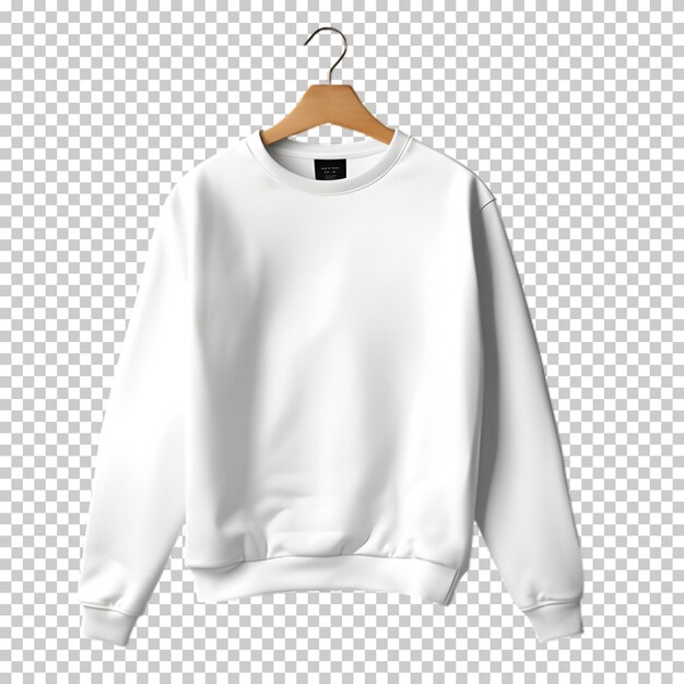 PSD weißes kapuzenmockup, isoliert auf transparentem hintergrund