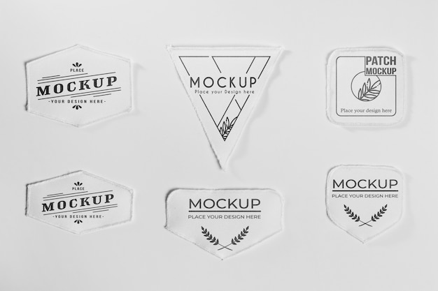 Weißes Kleidungs-Patch-Set