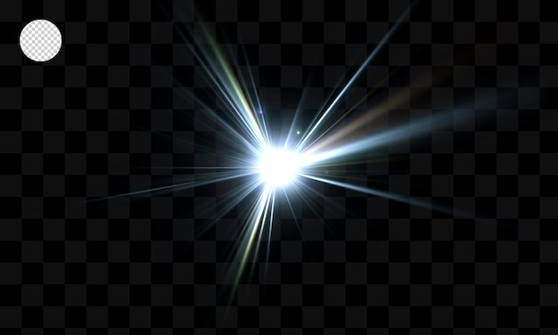 Weißes Licht aus der Mitte auf transparentem Hintergrund.