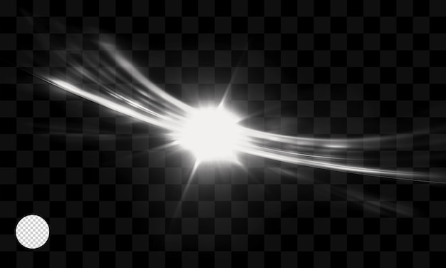 Weißes Licht aus der Mitte des Kreises ein transparenter Hintergrund