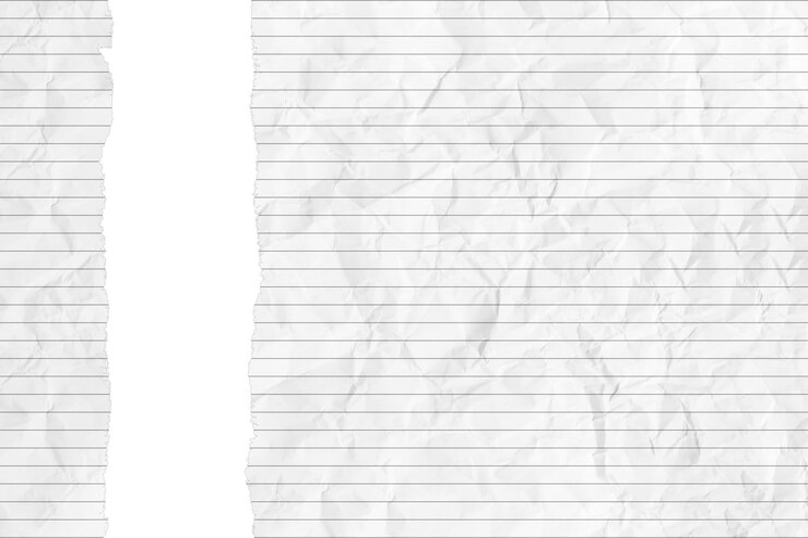 PSD weißes papier mit schwarzen linien zerrissen