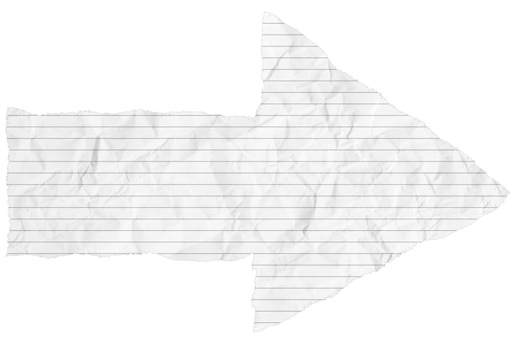 PSD weißes papier mit schwarzen linien zerrissen