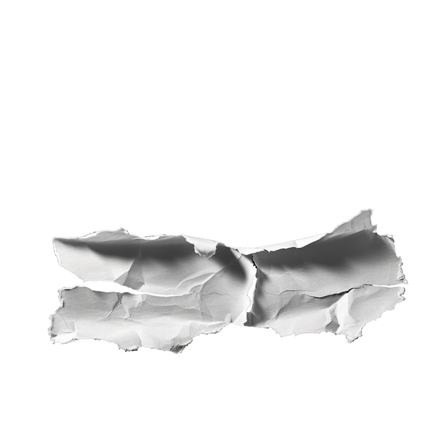 PSD weißes papier, zerrissenes stück, schmutziges, runzeliges, geklebtes papier, postertextur