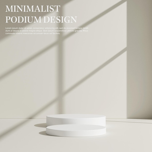 Weißes rundes Podium für die Platzierung von Produkten 3D-Hintergrund