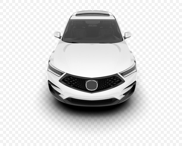 Weißes SUV-Frontbild