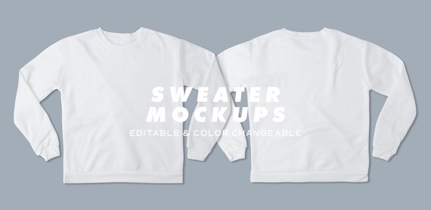 Weißes sweatshirt mockup psd, vorlage für ihr design.