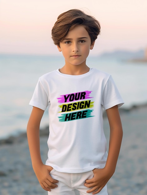 Weißes t-shirt-mockup-design psd