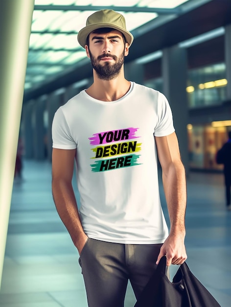 Weißes t-shirt-mockup-design