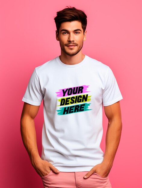 Weißes t-shirt-mockup-design