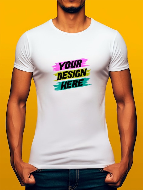 Weißes t-shirt-mockup-design