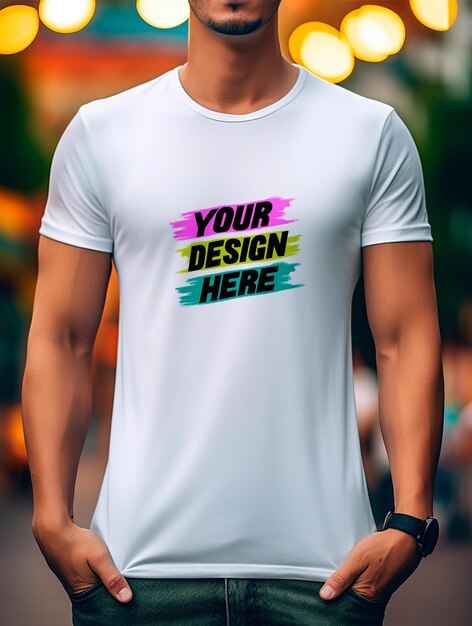 PSD weißes t-shirt-mockup-design