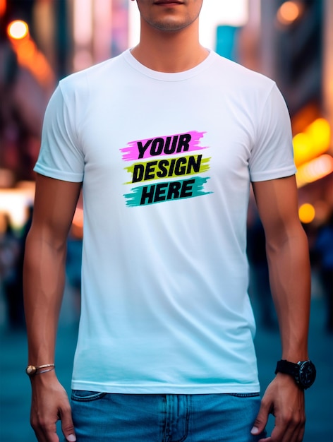 Weißes t-shirt-mockup-design