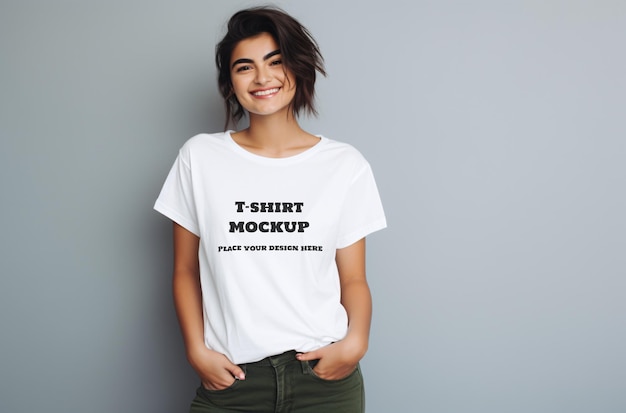 Weißes T-Shirt-Mockup
