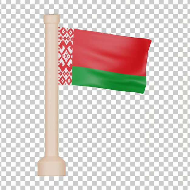 Weißrussland flagge 3d-symbol