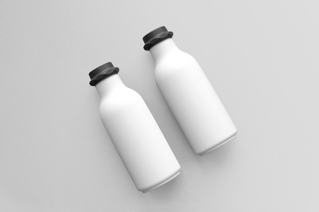 Weißwasserflaschen-Mockup-PSD zur Verhinderung der Ausbreitung von COVID-19