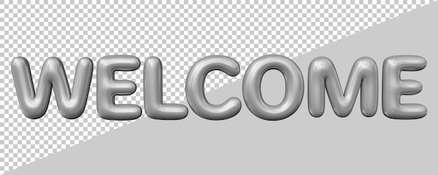 welcome text design with 3d modern effect style