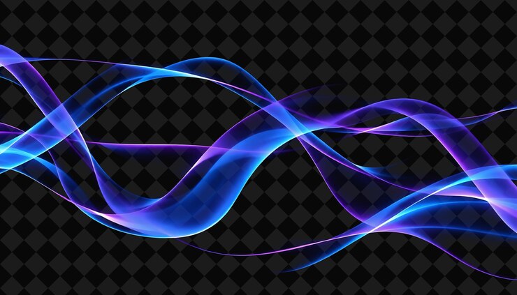 PSD wellenförmige mesonwellen anmutige fließende bänder aus elektrischem bl y2k-inspiriertem neon-hintergrund