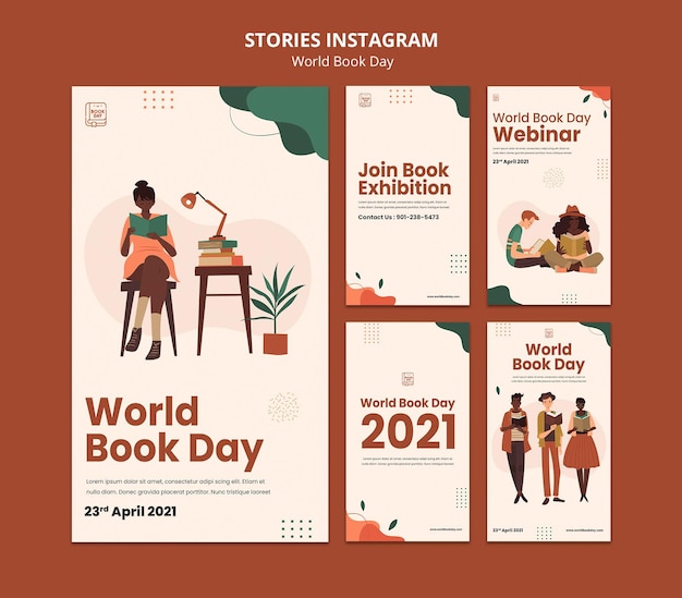 Weltbuch Tag Instagram Geschichten gesetzt