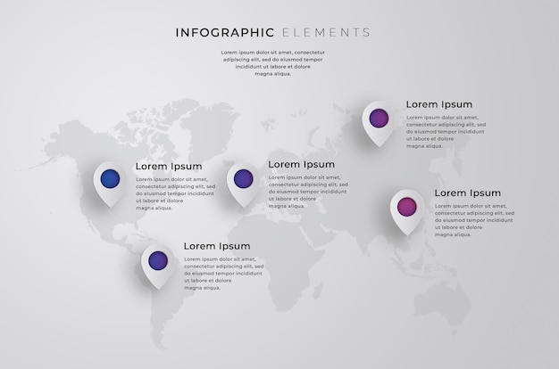 Weltkarte Geschäft Infografik