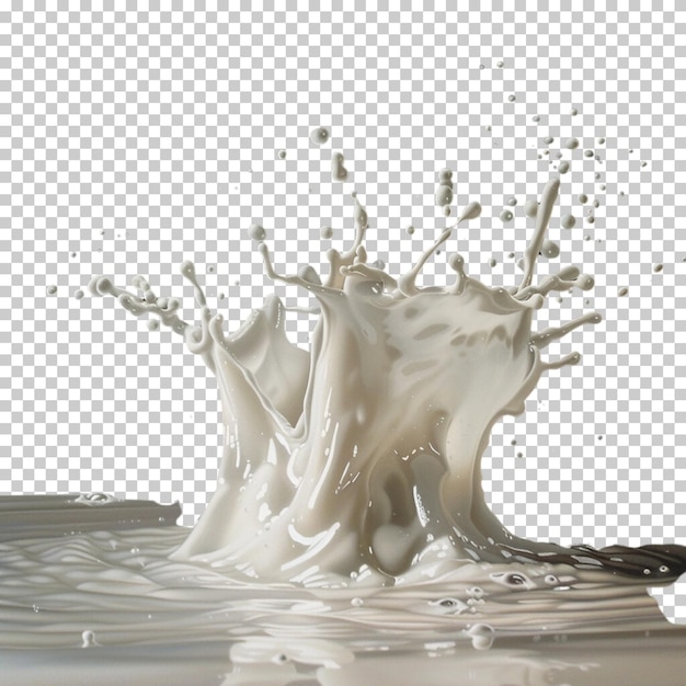 PSD weltmilchtag milch oder joghurt spritzer fließende sahne milchflasche kuh isoliert png hintergrund