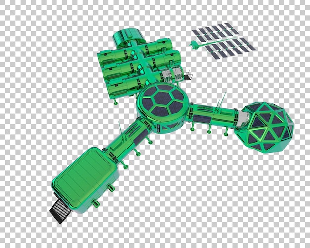 Weltraumlager isoliert auf durchsichtigem Hintergrund 3D-Rendering-Illustration