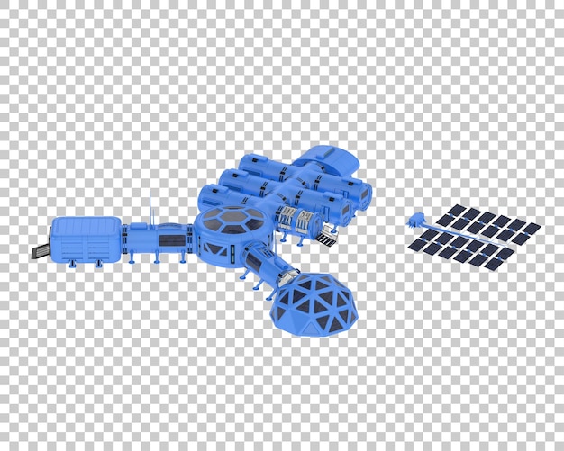 Weltraumlager isoliert auf durchsichtigem Hintergrund 3D-Rendering-Illustration