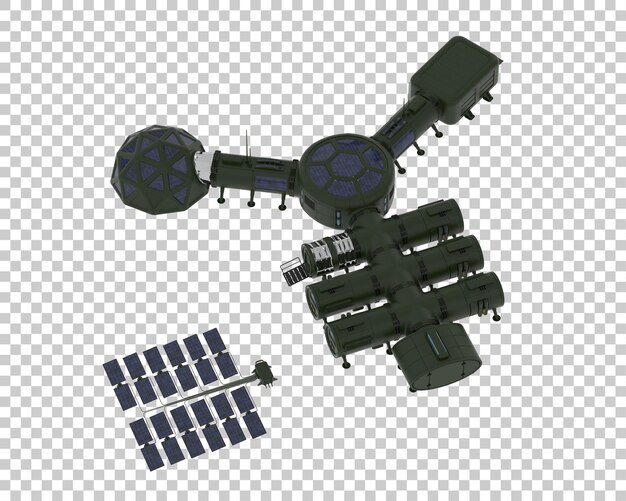 Weltraumlager isoliert auf durchsichtigem Hintergrund 3D-Rendering-Illustration