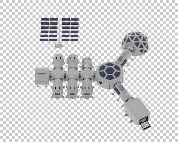 Weltraumlager isoliert auf durchsichtigem Hintergrund 3D-Rendering-Illustration