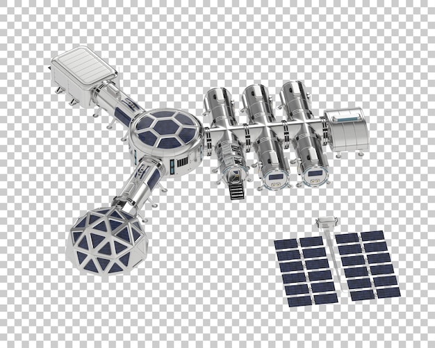 Weltraumlager isoliert auf durchsichtigem Hintergrund 3D-Rendering-Illustration
