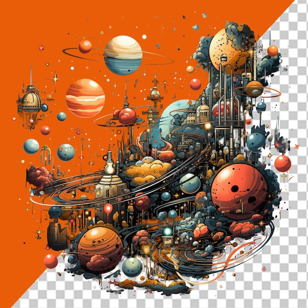 PSD weltraumtag png-illustration