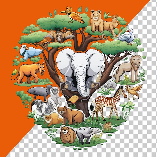 Welttag der wildtiere png illustration