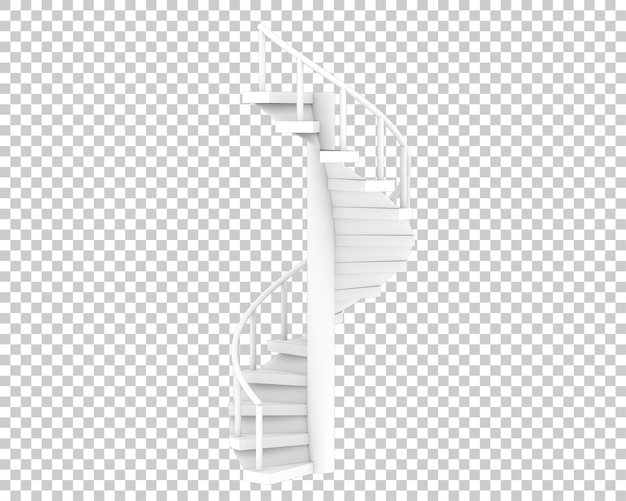 PSD wendeltreppe isoliert auf transparentem hintergrund 3d-darstellung