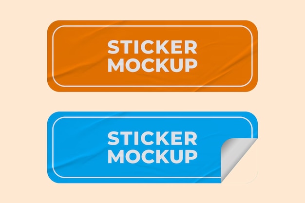 Werbe-Sticker-Mockup-Design-PSD-Etikettenvorlage