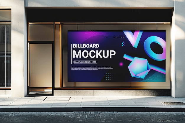 Werbebanner-Mockup für Schaufenster