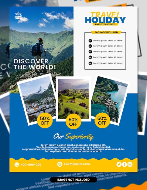 Werbeflyer für Reisebüros
