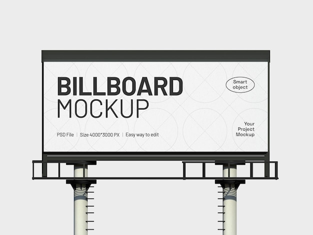 Werbeplakaten am Straßenrand Mockup