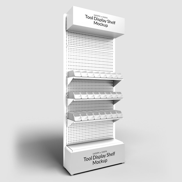 Werkzeugregal-Mockup für die Anzeige