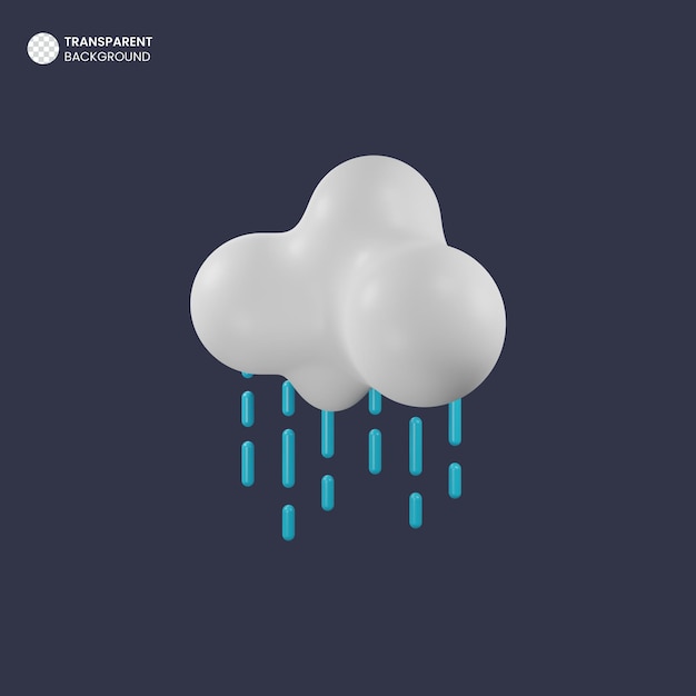 Wettervorhersage Isoliertes 3D-Rendersymbol