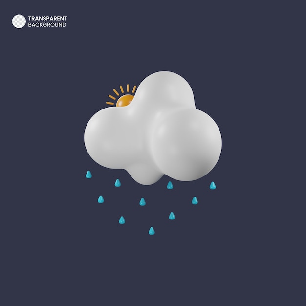 Wettervorhersage Isoliertes 3D-Rendersymbol