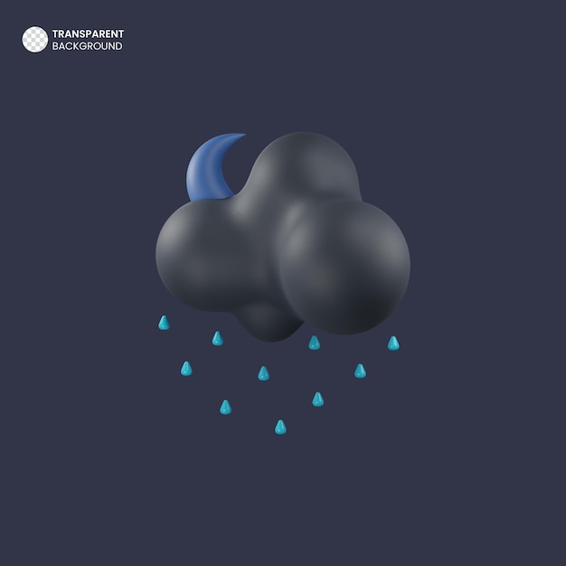 Wettervorhersage Isoliertes 3D-Rendersymbol