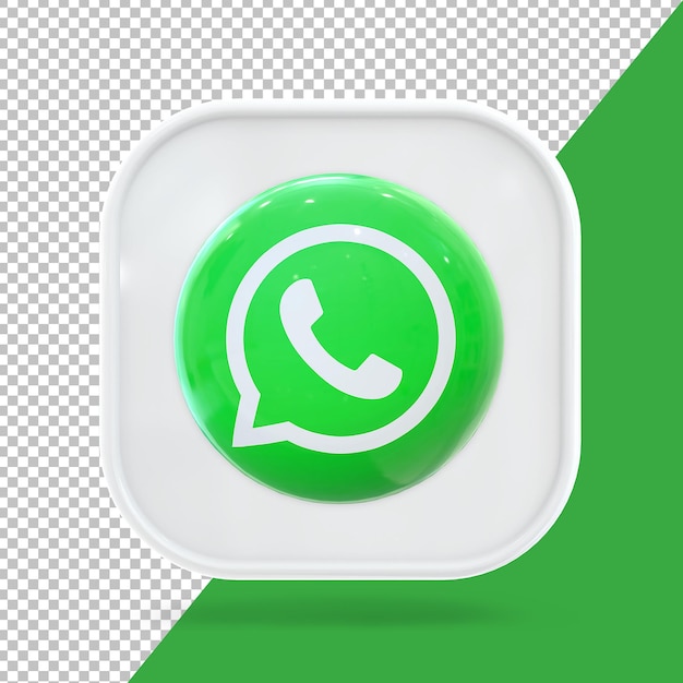 PSD whatsapp 3d ícone de mídia social