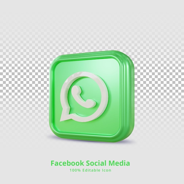 Whatsapp 3d-rendering-social-media-symbol