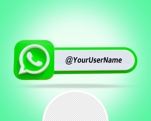 Whatsapp Banner Social Media Transparent logo 3D