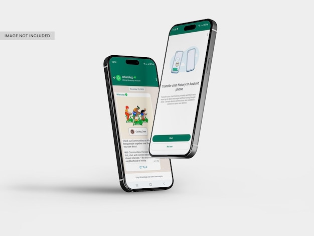 WhatsApp-Chat-Schnittstelle auf Mobiltelefon-Mockup