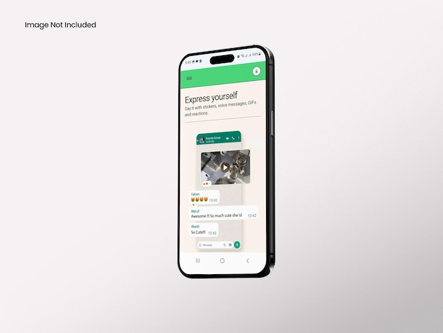 WhatsApp-Chat-Schnittstelle auf Mobiltelefon-Mockup