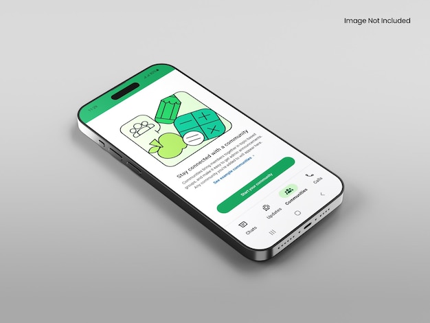 WhatsApp-Chat-Schnittstelle auf Mobiltelefon-Mockup