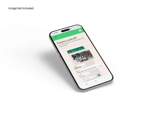 WhatsApp-Chat-Schnittstelle auf Mobiltelefon-Mockup
