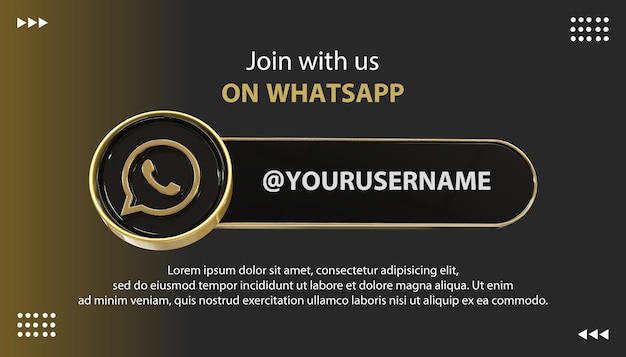 Whatsapp icon mit label gold und black style